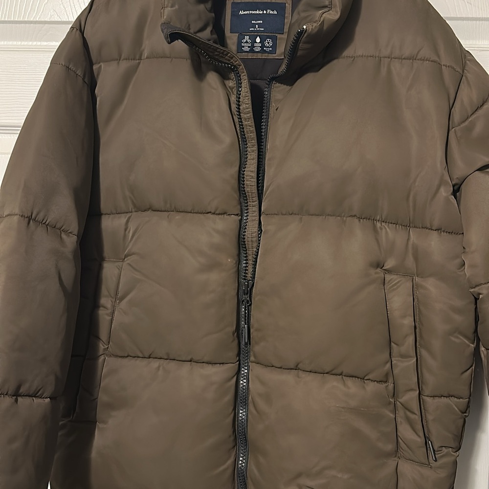 Abercrombie & Fitch Olive Puffer Jacket